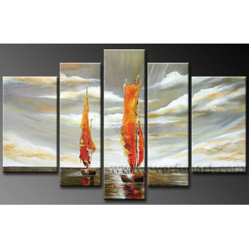Modern Canvas Art Seascape Oil Painting for Home Decoration (LA5-070)